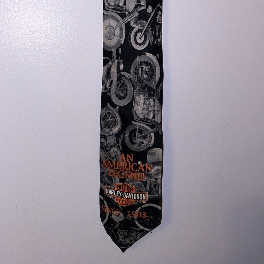 Ralph Marlin Harley Davidson Vintage American Legend Silk Necktie 2002